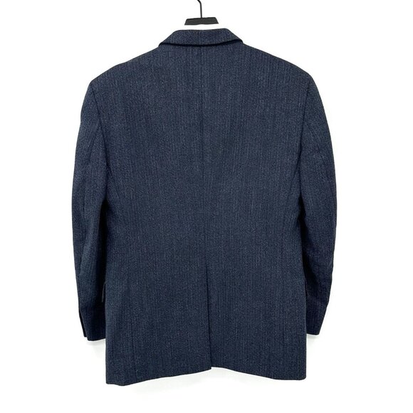 JOSEPH & FEISS jacket blazer sport coat 100% wool three button blue 39R - Picture 6 of 9